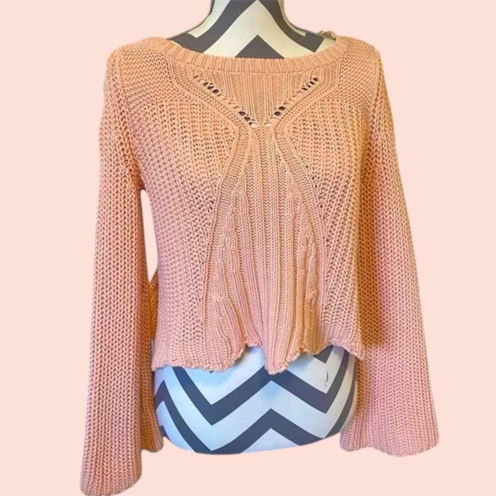 Aerie Soft Coral Knit Sweater